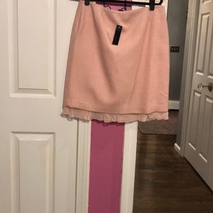 Brand new pink skirt with sheer ruffle bottom